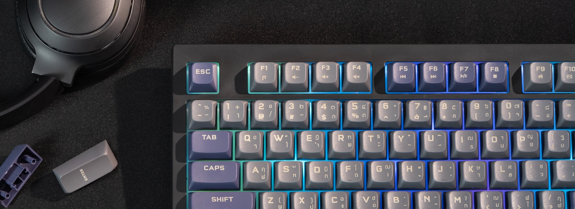 คีย์บอร์ดเกมมิ่ง รุ่น TYPE K11 ไฟ RGB Lighting 10 โหมด