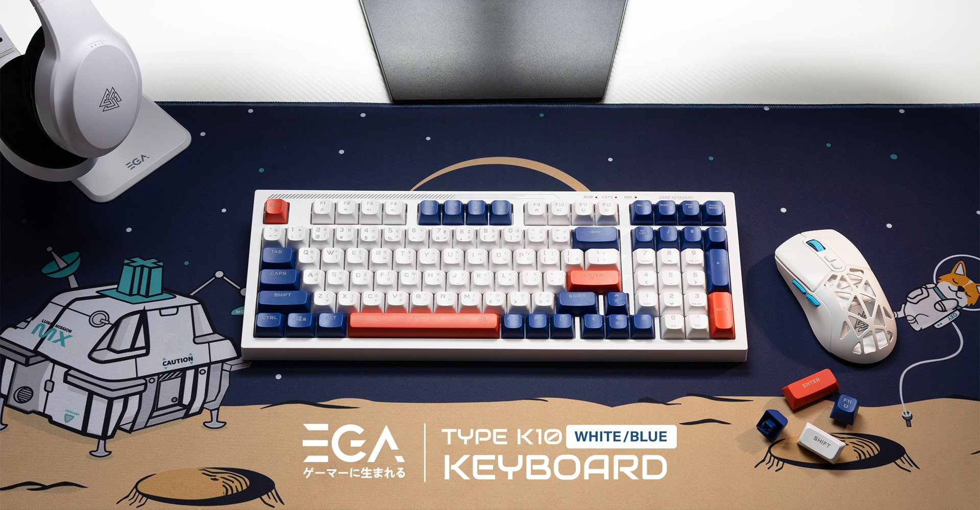 คีย์บอร์ดเกมมิ่ง รุ่น TYPE K10 ไฟ RGB Lighting 10 โหมด