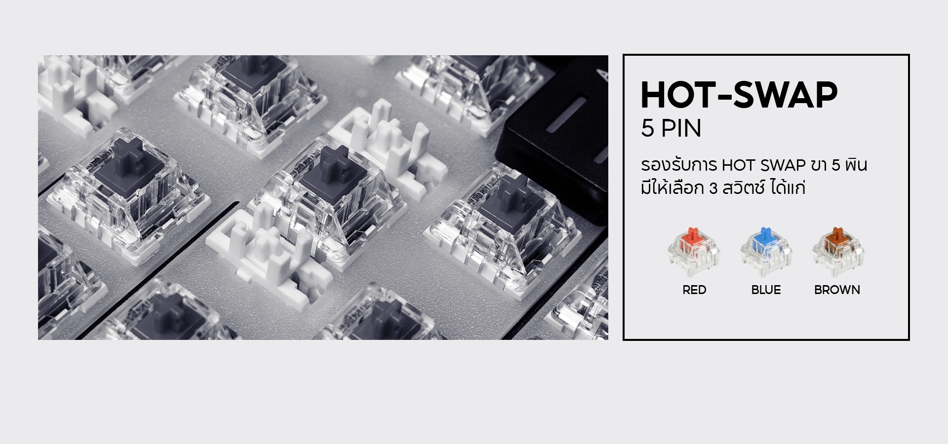 คีย์บอร์ดเกมมิ่ง TYPE CMK10 เชื่อมต่อ 3 โหมด USB Wireless Bluetooth