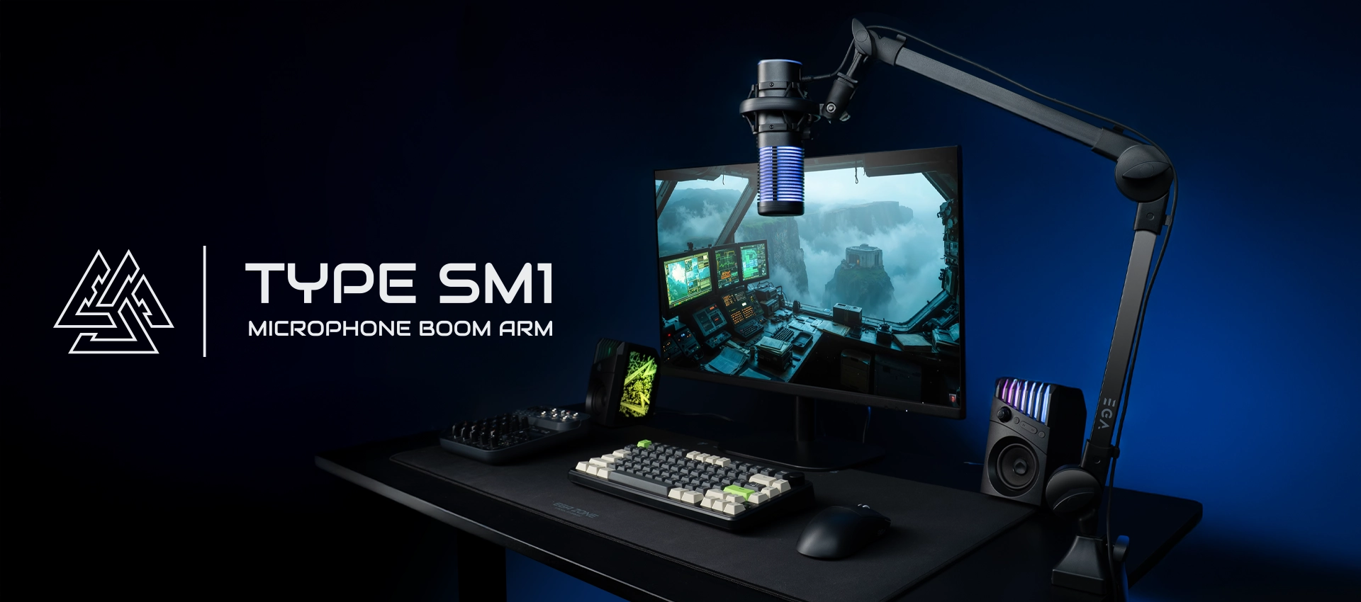 ขาตั้งไมโครโฟน TYPE SM1 Boom Arm อลูมิเนียม