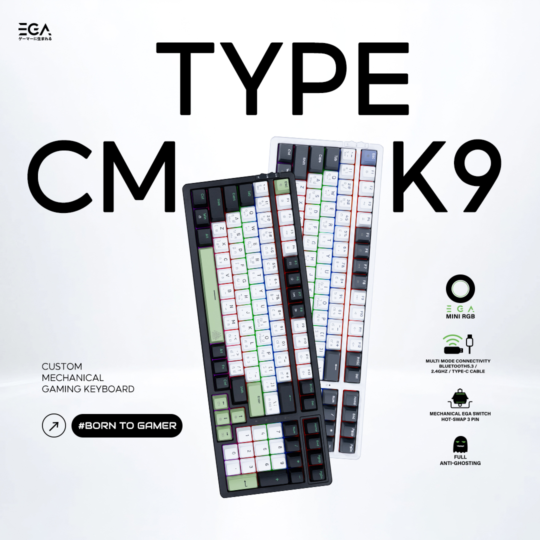 คีย์บอร์ดเกมมิ่ง รุ่น TYPE CMK9 ขนาด 96% สีดำเขียว